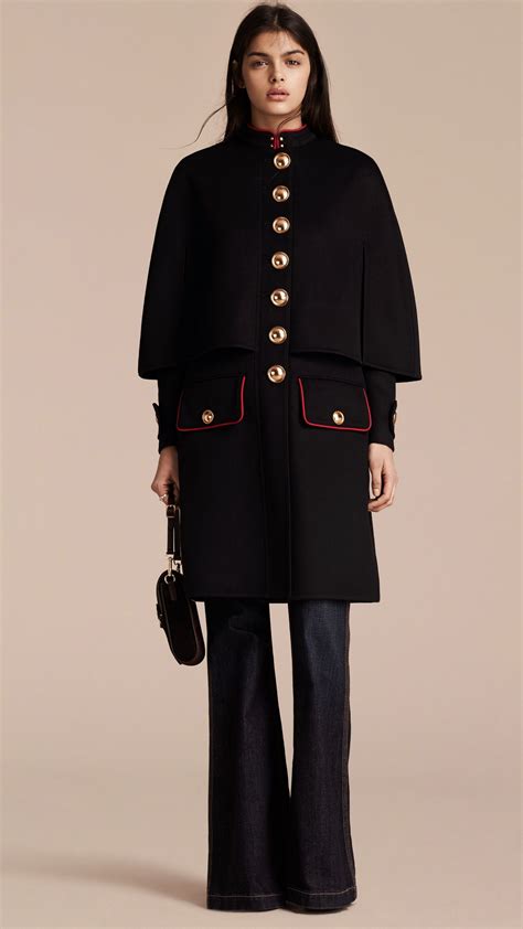 burberry military cape|burberry capes and ponchos.